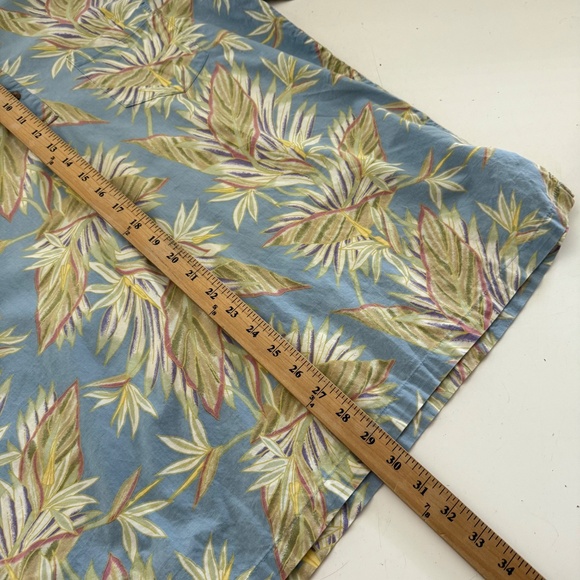 VTG Cooke Street Primary Blue Tropical Hawaiian Collared Polo Shirt Mens Large - Picture 6 of 6